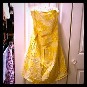 Lilly Pulitzer Yellow/White Floral Strapless dress